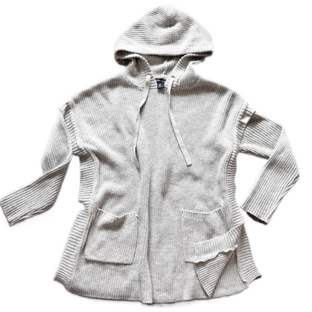 JNY Oversized snuggle‎ ribbed sweater hoodie